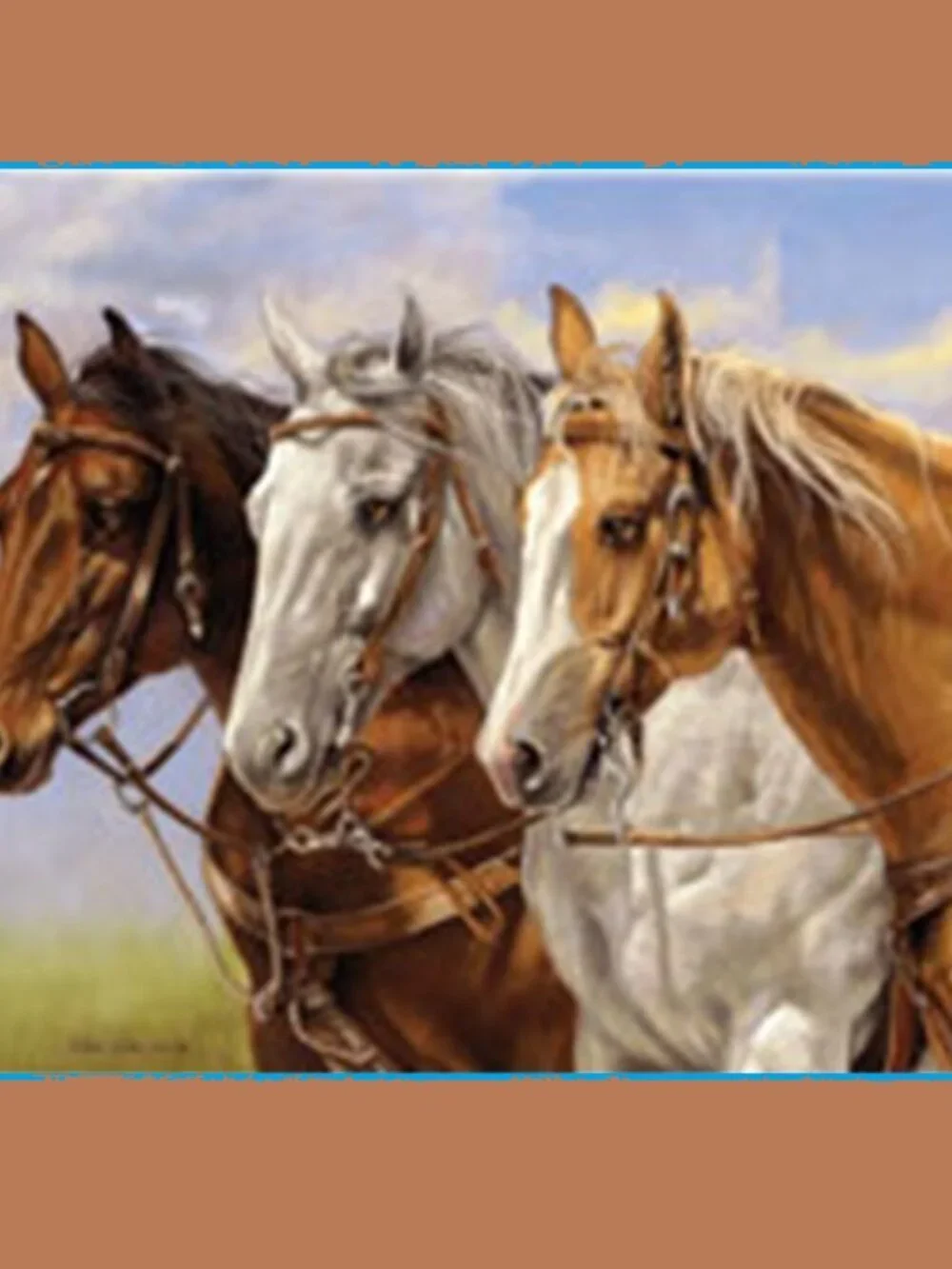 Horse Scene Cutting Board 16